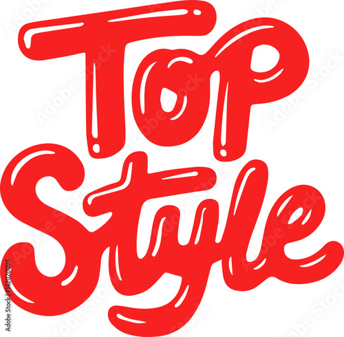 Red Top Style Handwritten Logo