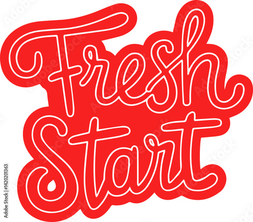 Red Fresh Start Motivational Design