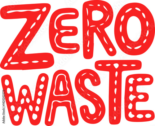 Red Zero Waste Lifestyle Graphic