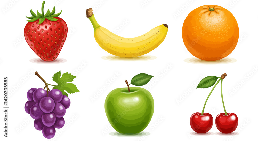 Vector Fruits of the Rainbow A vibrant collection of natures sweet bounty ready to brighten any day Vector Fruits of the Rainbow A vibrant collection of natures sweet bounty ready to brighten any day