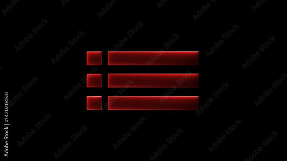 neon menu buttons icon illustration on black background. neon menu buttons icon illustration on black background.
