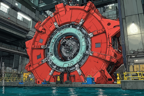 Giant machine illustration 
