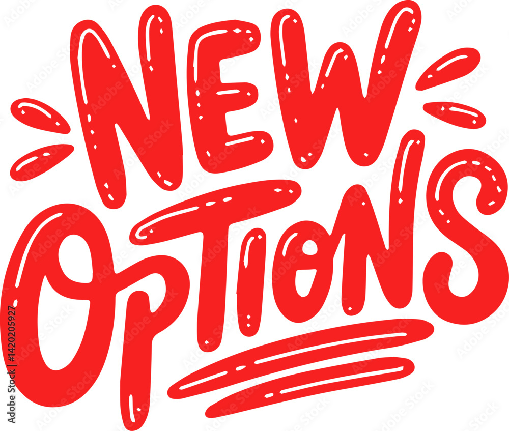 New Options Available Now Red Text