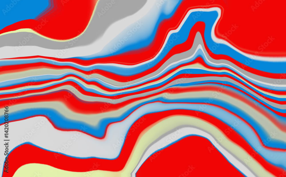 Red Blue Gray Abstract colorful Background with Flowing Paint Waves Red Blue Gray Abstract colorful Background with Flowing Paint Waves