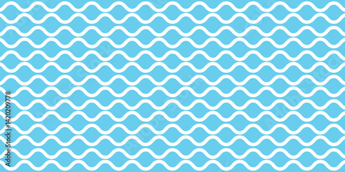 Seamless pattern with waves.Blue wavy wallpaper.Abstract background
