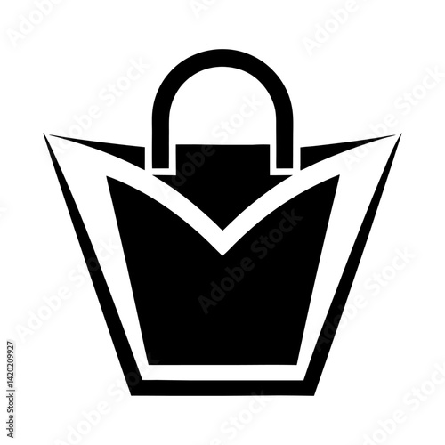 shopping bag icon, logo