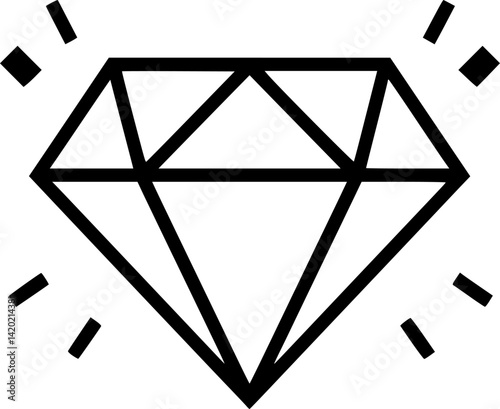 diamond icon vector
