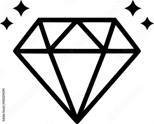 diamond icon vector

