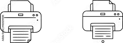 printer icon, print sign vector
