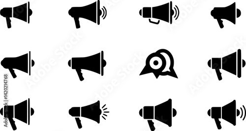Megaphone icon, megaphone sign vector

