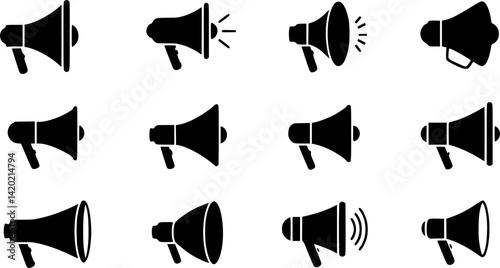 Megaphone icon, megaphone sign vector
