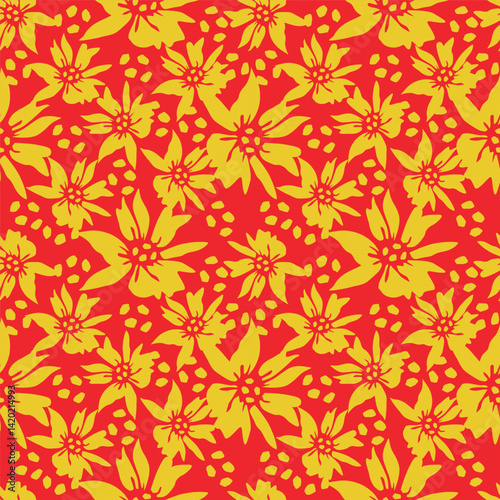 Vintage seamless floral pattern. Liberty style background of small mauve and lilac flowers. Small flowers scattered over a white background. Stock for printing on surfaces