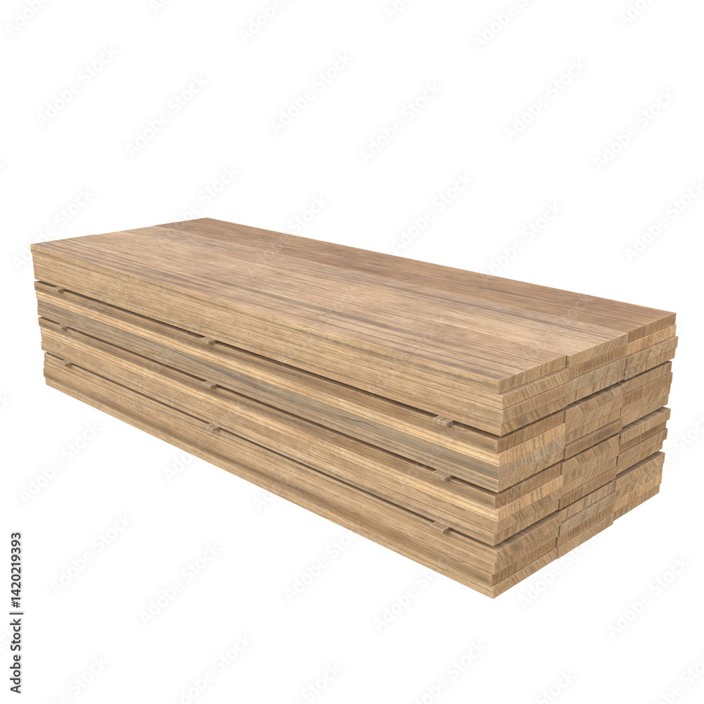 Lumber Stack, 3d illustration isolated on white background Lumber Stack, 3d illustration isolated on white background
