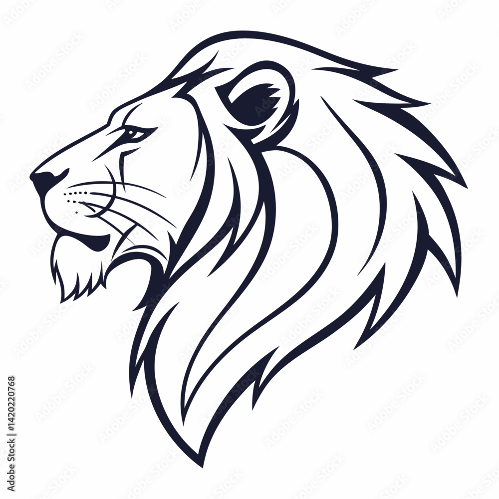 Fototapeta premium lion head vector