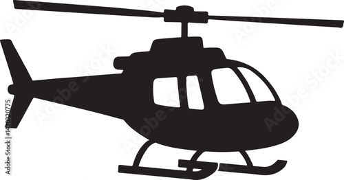 helicopter silhouette, copter icon vector illustration