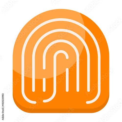 Fingerprint Flat Flat Icon