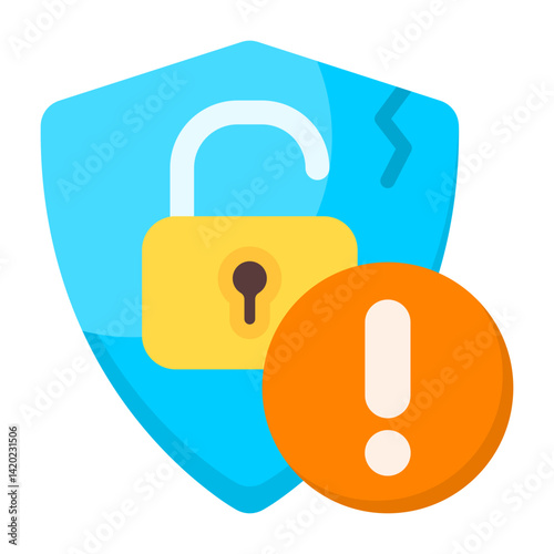 Security Breach Flat Flat Icon