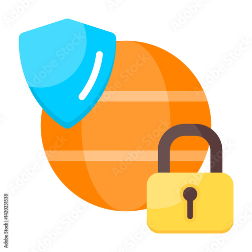 Secure Network Flat Flat Icon