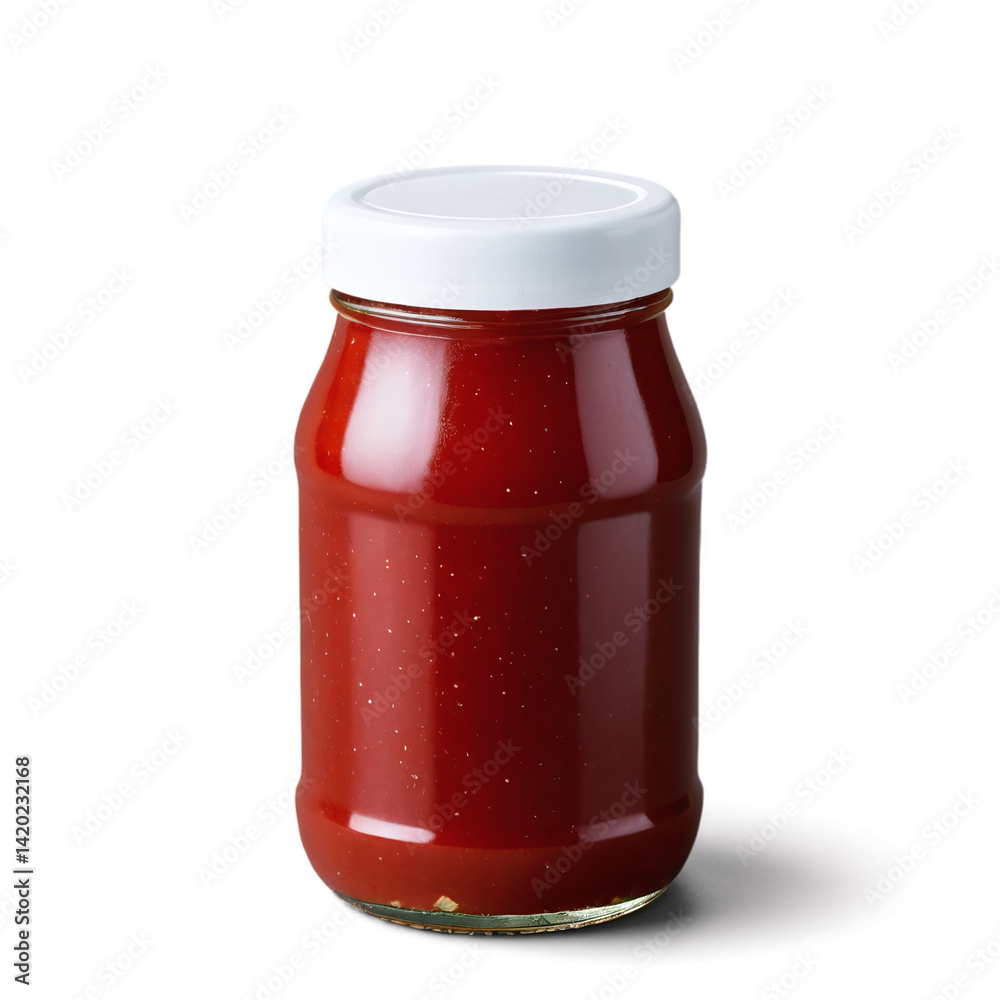 glass jar of ketchup timato sauce isolated on transparent background glass jar of ketchup timato sauce isolated on transparent background