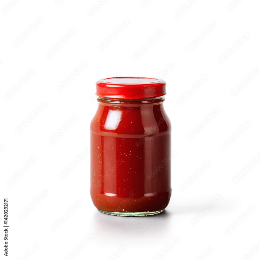 glass jar of ketchup timato sauce isolated on transparent background glass jar of ketchup timato sauce isolated on transparent background