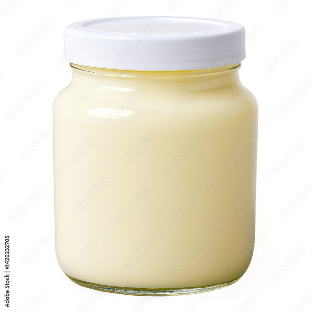 glass jar of mayonnaise isolated on transparent background glass jar of mayonnaise isolated on transparent background