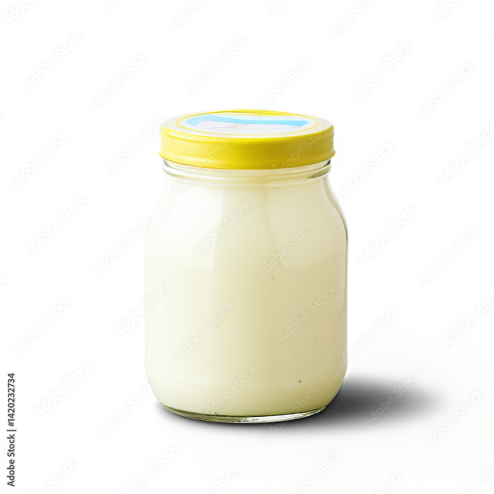 glass jar of mayonnaise isolated on transparent background glass jar of mayonnaise isolated on transparent background