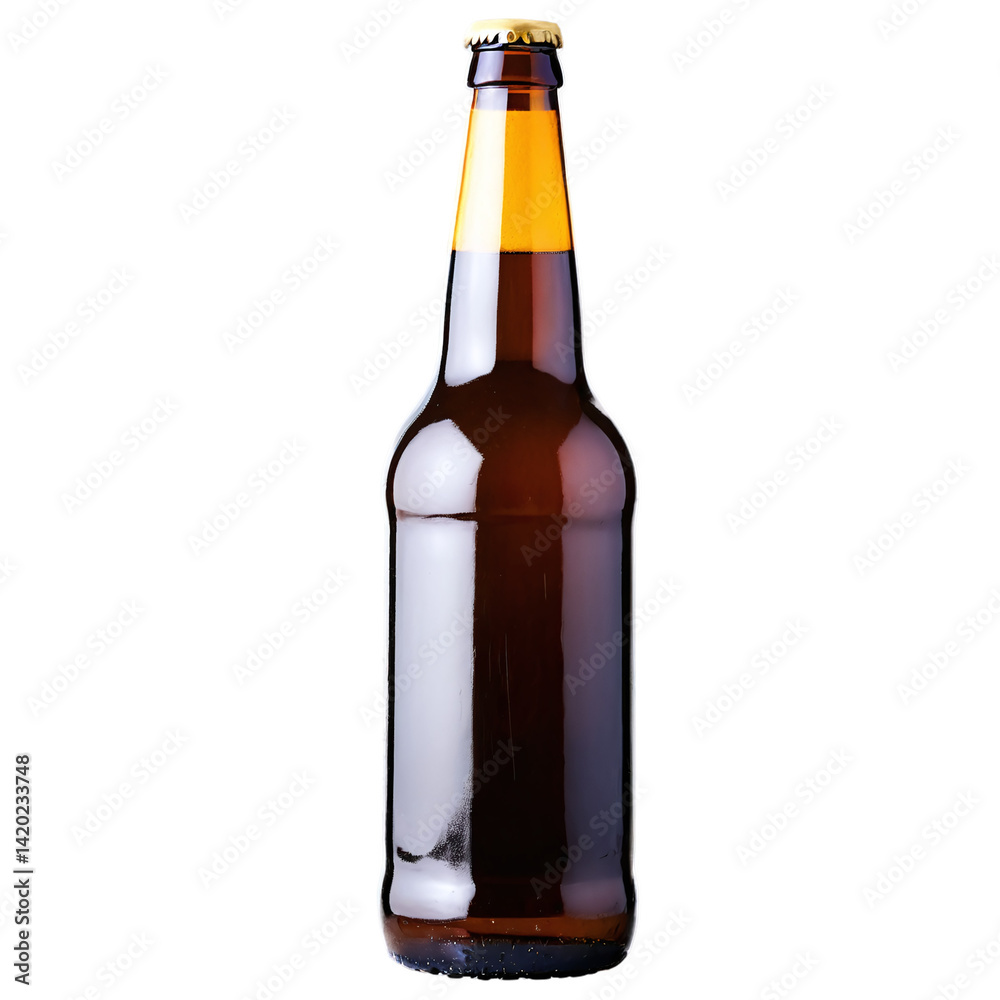 glass bottle of of beer isolated on transparent background glass bottle of of beer isolated on transparent background