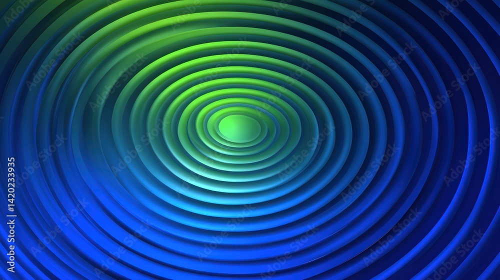 Fototapeta premium Concentric circles radiate outward in a vibrant gradient.