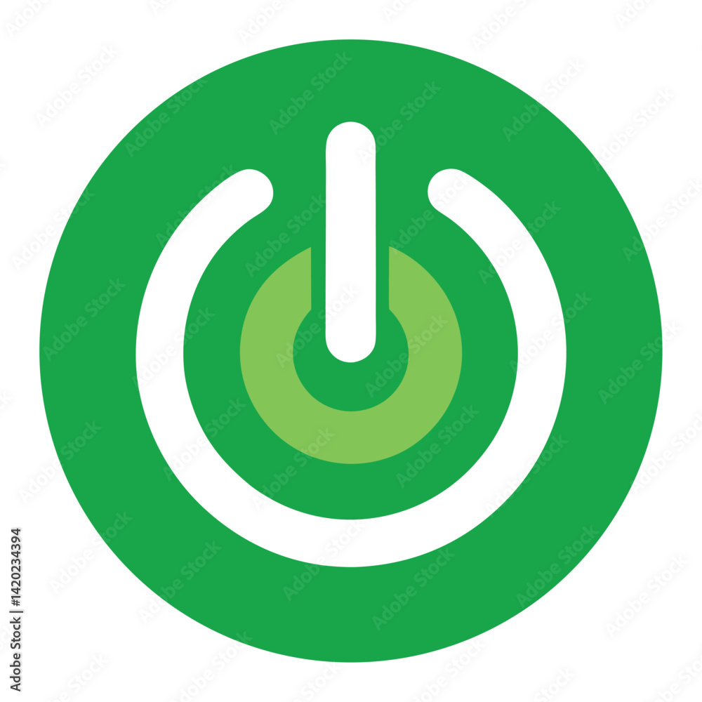 green power button icon