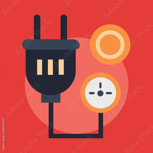 plug with scheduled timer symbol