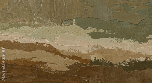 Abstract Terrain with Brown and Green Hues