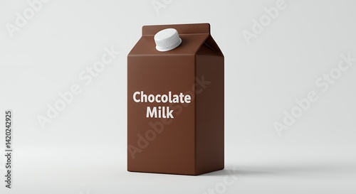 Chocolate milk carton product photography clean studio shot