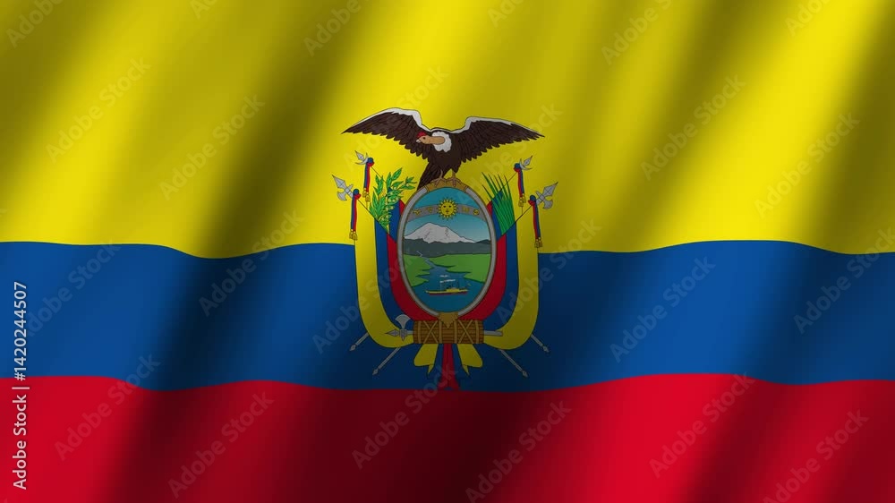 Explore Ecuador's vibrant flag symbolizing rich culture and history in the heart of South America