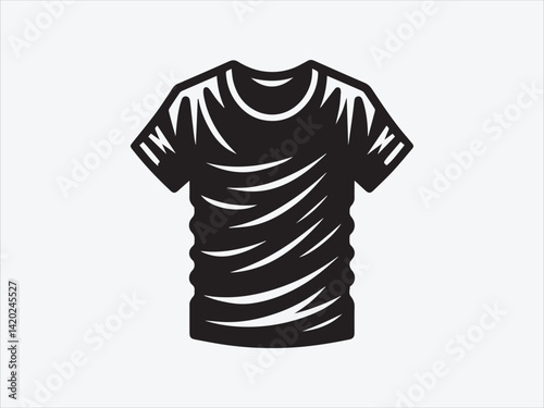 T-Shirt Silhouette with Classic Short Sleeve Design for Fashion, Apparel, and Casual Wear