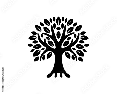 creative details Fantasy tree icon Vector Illustration  