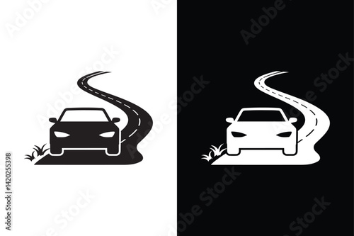 RoadTrip icon vector on White Background ,Vector Art Illustration on white background.