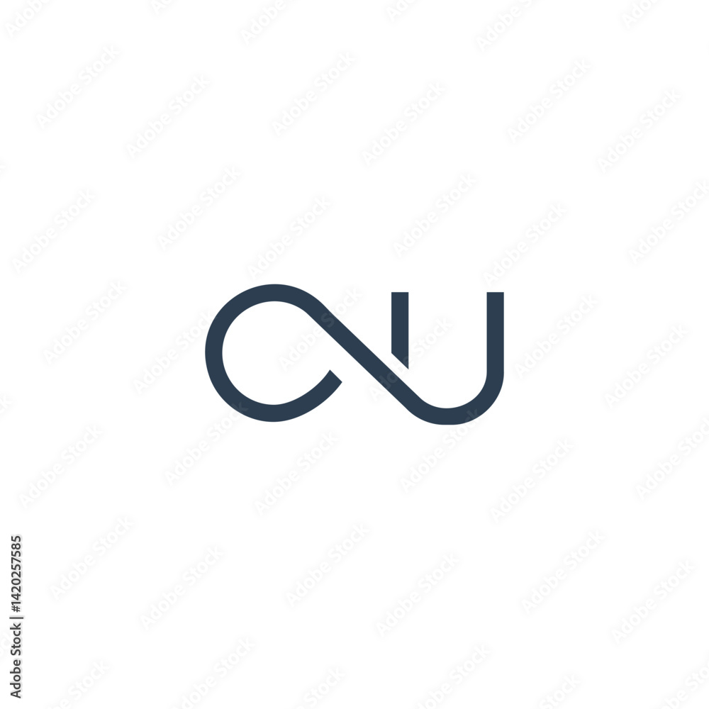 Flat Vector Logo cu Design Template Flat Vector Logo cu Design Template