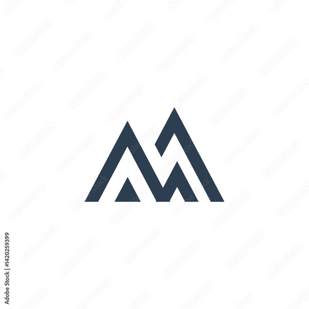 Alphabet monogram letter m logo Alphabet monogram letter m logo