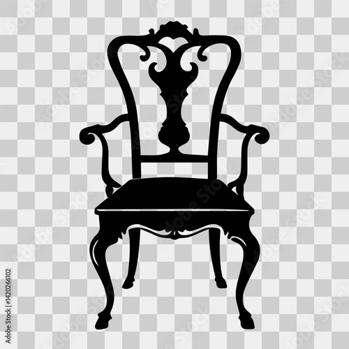 Chair silhouette vector, stylish and versatile furniture design