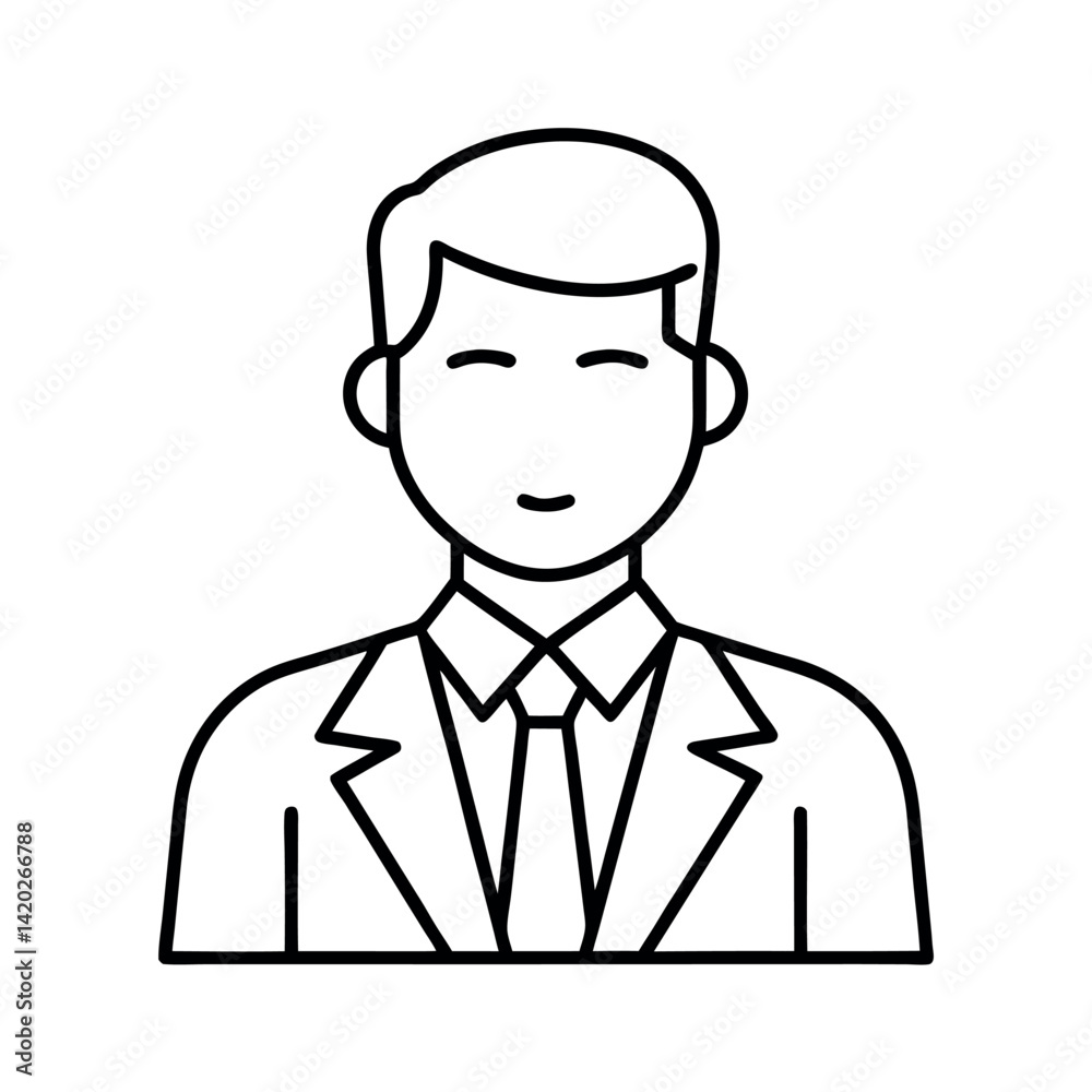 Corporate Team Outline on White Background Corporate Team Outline on White Background