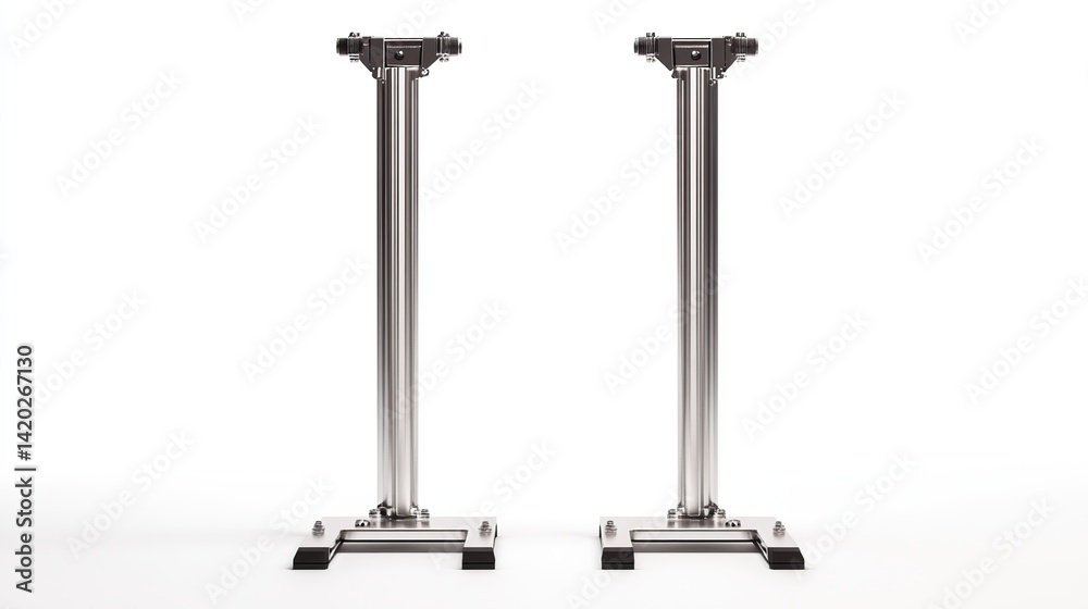 Metal Speaker Stands with Studio Setup. Metal Speaker Stands with Studio Setup.