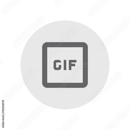 GIF Box Outlined Icon