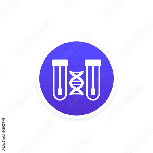 dna swab tests icon, vector