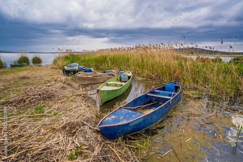 Fishing Boats view in Akcalar Village of Bursa Province
