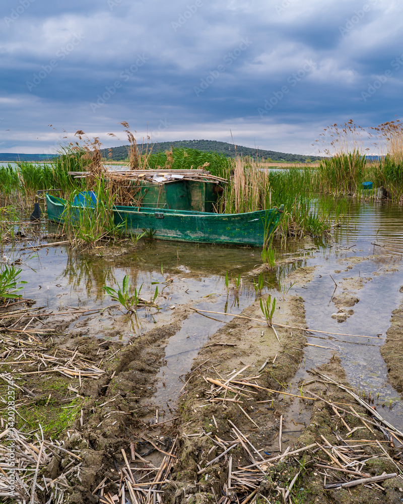 Fishing Boats view in Akcalar Village of Bursa Province