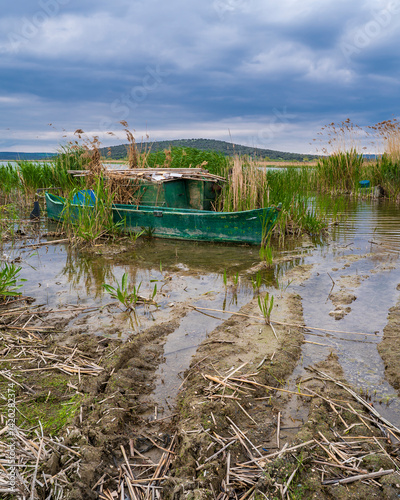 Obraz na płótnie Fishing Boats view in Akcalar Village of Bursa Province w salonie