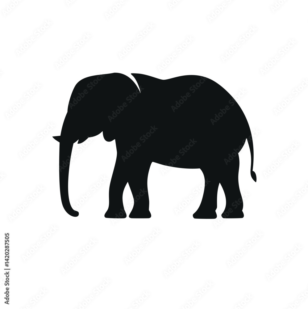 Fototapeta premium elephant silhouette vector