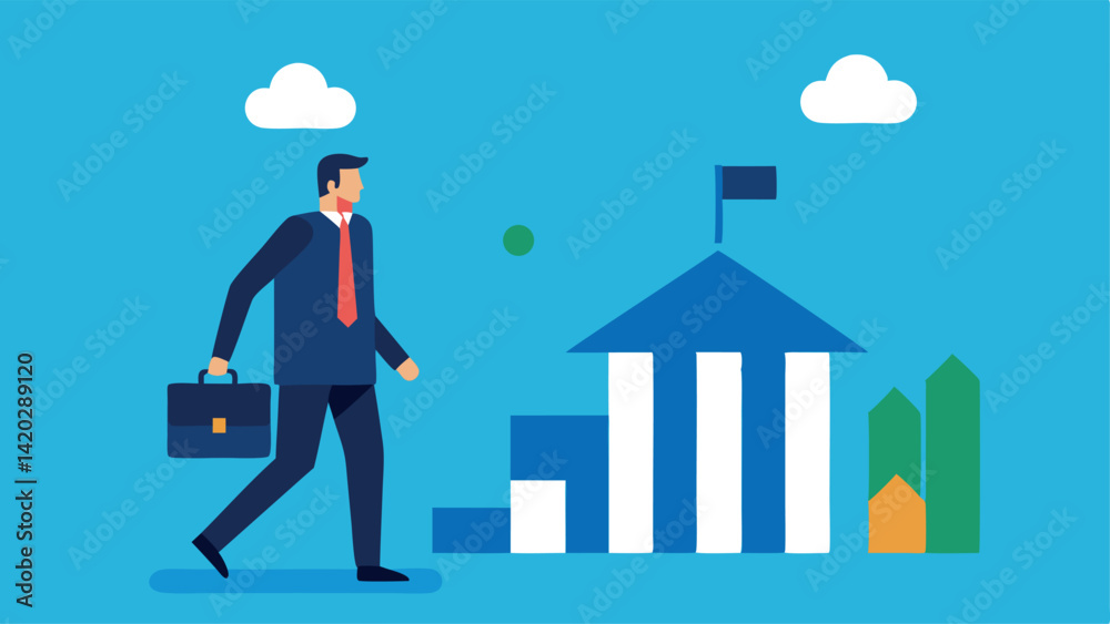 Obraz premium business man with briefcase