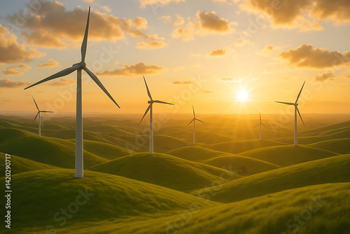 wind turbines farm