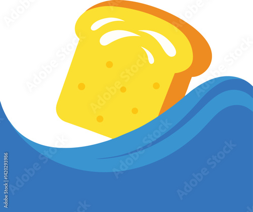 vector illustration of a bread